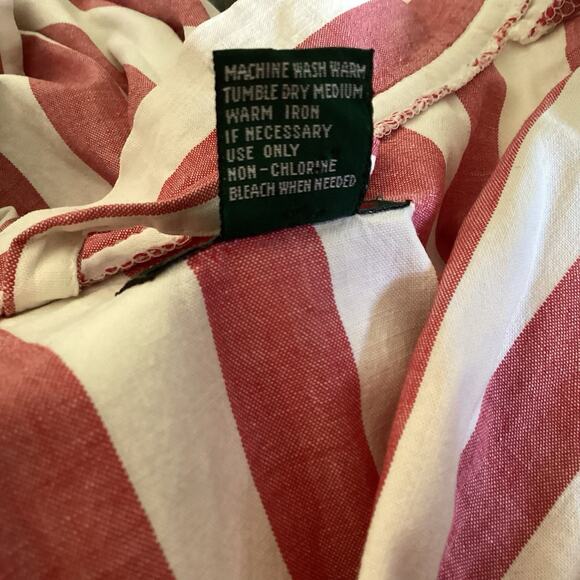 Savile Row Vintage Stripe Cotton Robe 80s Chambray Resortwear Lounge Unisex OS - Picture 8 of 8